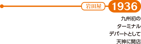 【1936】九州初のターミナルデパートとして天神に開店