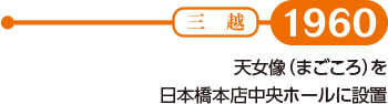 【1960】天女像（まごころ）を日本橋本店中央ホールに設置