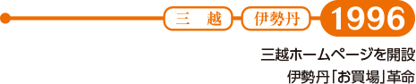 【1996】三越ホームページを開設 伊勢丹「お買場」革命