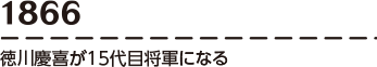 【1866】徳川慶喜が15代目将軍になる