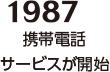 【1987】携帯電話サービスが開始